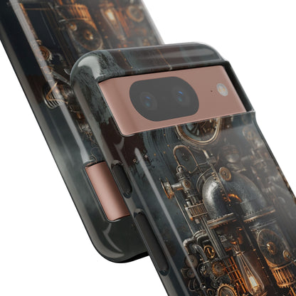 Steampunk Machine #2 Phone Case - Intricate Industrial Design for iPhone, Samsung Galaxy, Google Pixel Devices, Victorian Design Gears