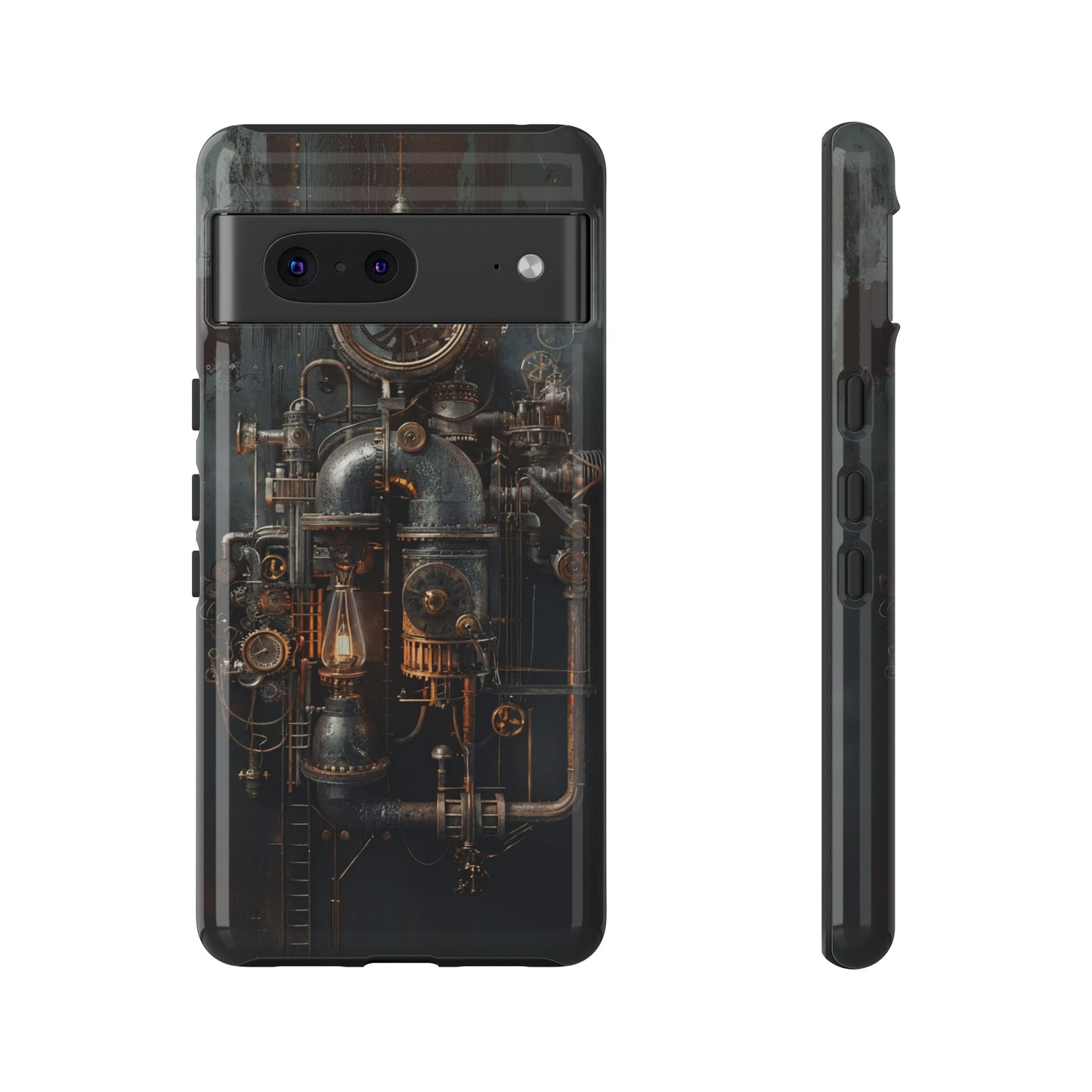 Steampunk Machine #2 Phone Case - Intricate Industrial Design for iPhone, Samsung Galaxy, Google Pixel Devices, Victorian Design Gears