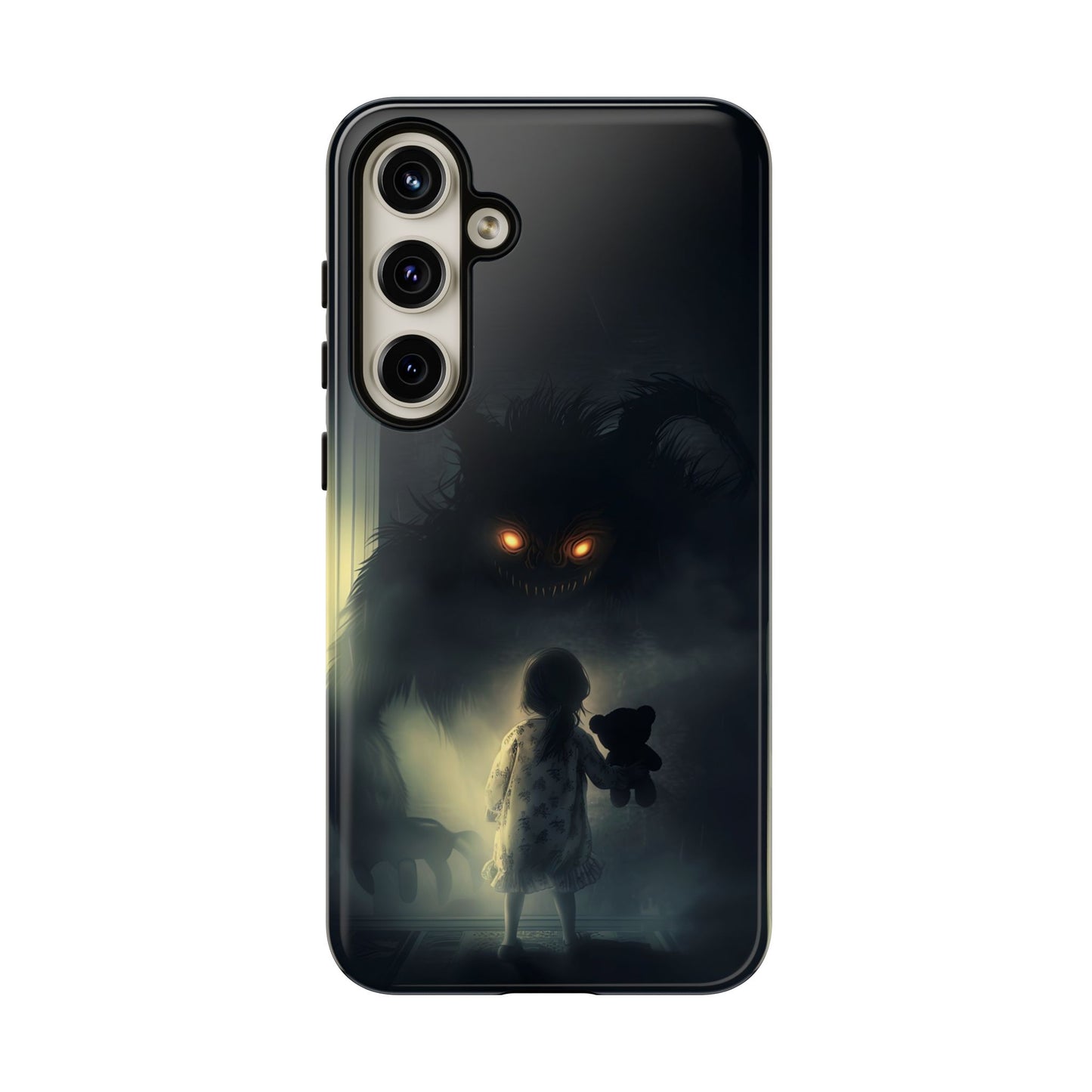 A Child Facing A Terrifying Monster Phone Case - for iPhone, Samsung Galaxy, and Google Pixel Devices