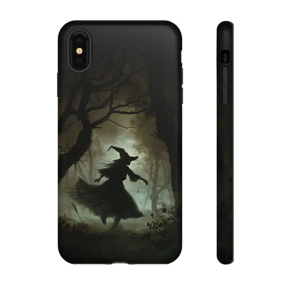 Spooky Witch Silhouette Phone Case - Halloween Dark Art Design for iPhone, Samsung Galaxy, and Google Pixel Devices