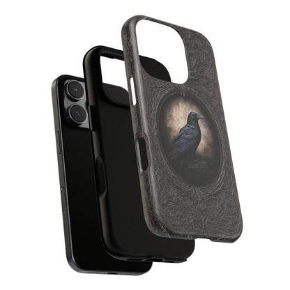 Gothic Raven Phone Case - Mysterious Dark Bird Design