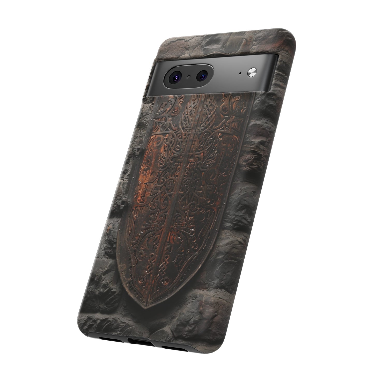 Medieval Shield Phone Case - Ornate Ancient Armor Design for iPhone and Samsung Galaxy Devices