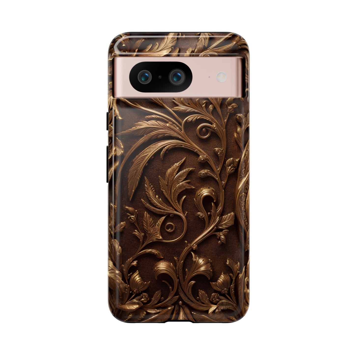 Elegant Bronze Phone Case – Victorian Floral Design for iPhone, Samsung Galaxy, and Google Pixel Devices