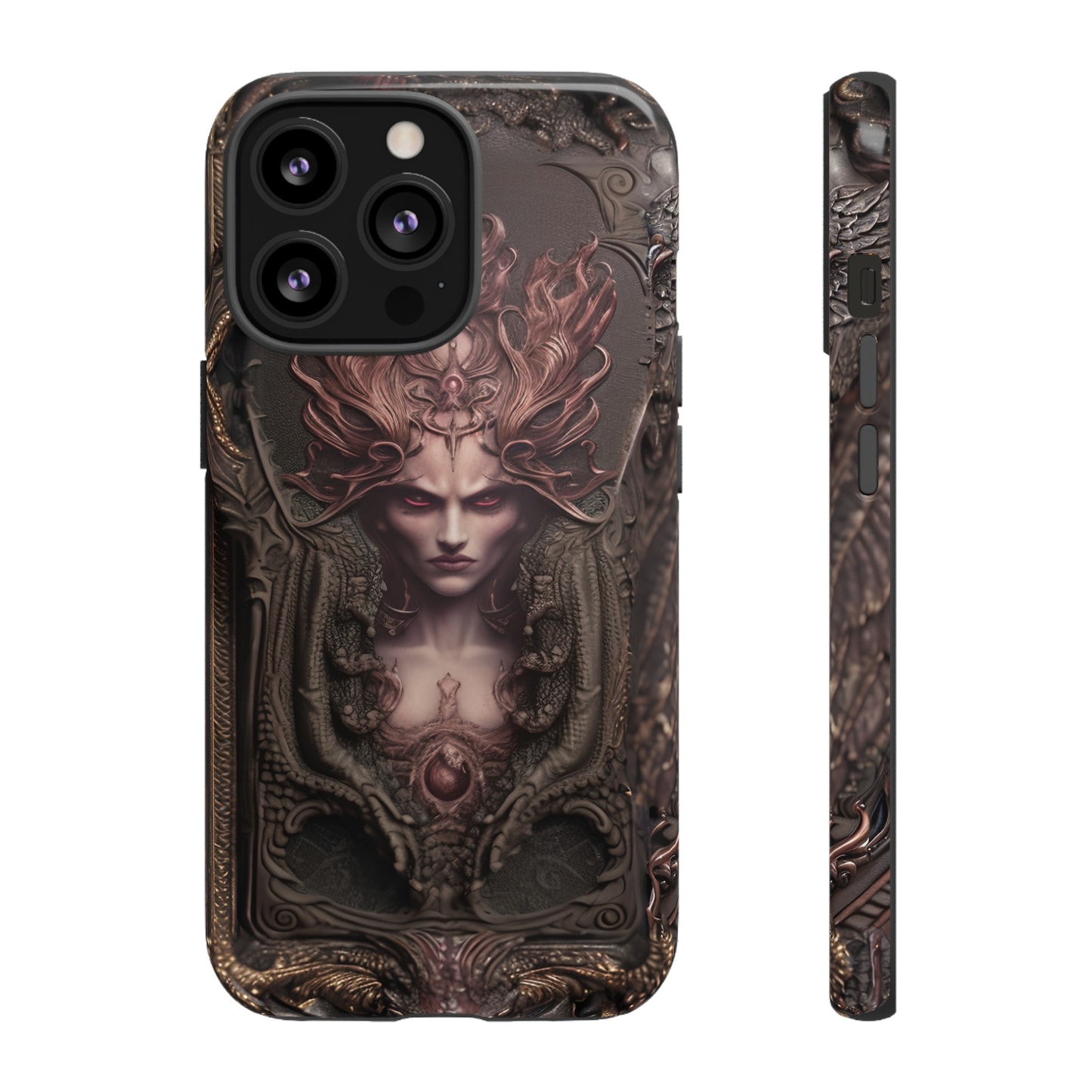 Dark Lilith Phone Case – Horned Hell Horror Design for iPhone, Samsung Galaxy, and Google Pixel Devices