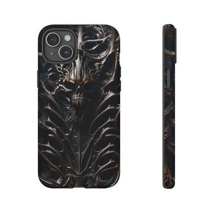 Biomechanical Horror 3 Tough Phone Case – Futuristic Alien Skull Design for iPhone, Samsung Galaxy, and Google Pixel Devices