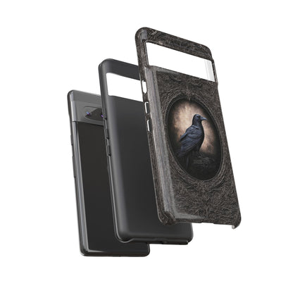 Gothic Raven Phone Case - Mysterious Dark Bird Design