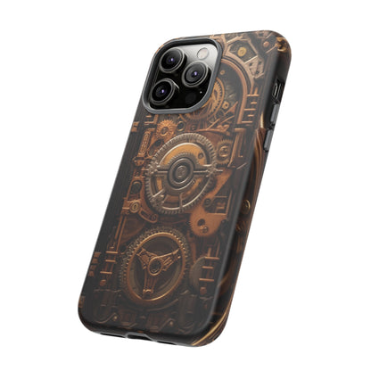 Gearworks Tough Phone Case – Steampunk Clockwork Design for iPhone, Samsung Galaxy, and Google Pixel Devices