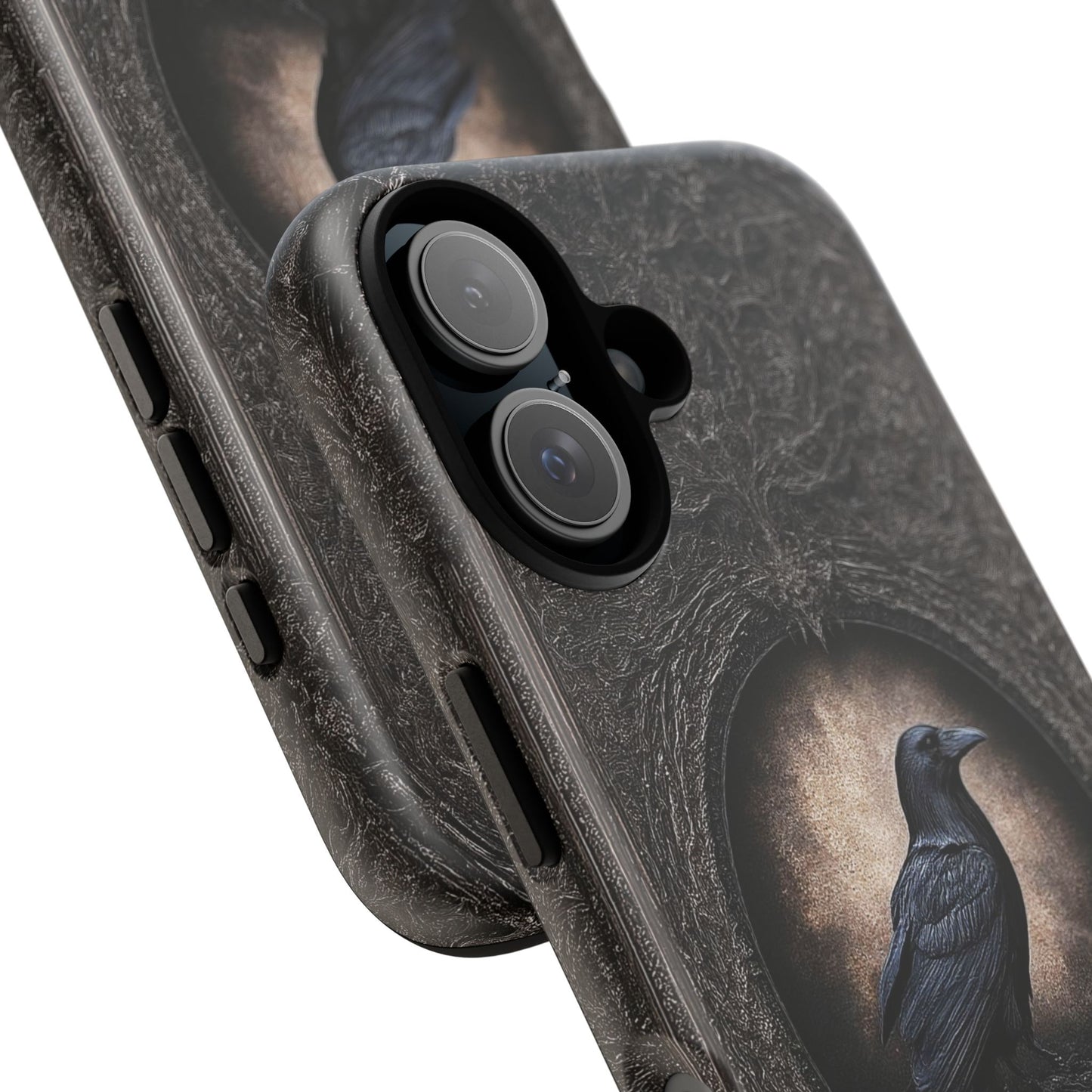 Gothic Raven Phone Case - Mysterious Dark Bird Design
