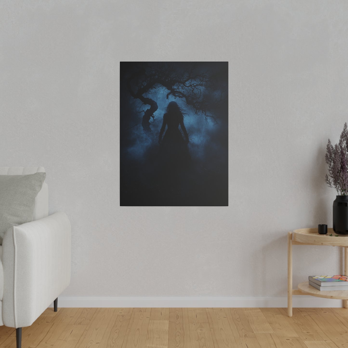 Haunting Silhouette - Dark Art Canvas Print - Mystical Gothic Home Decor