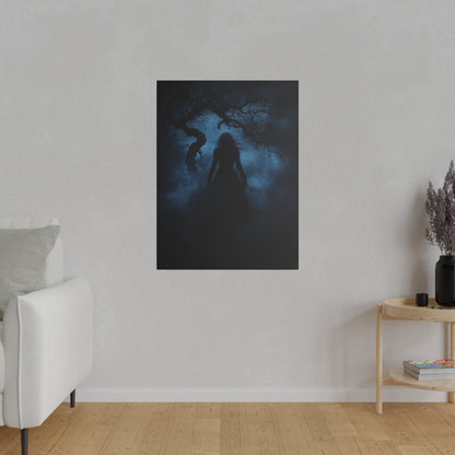 Haunting Silhouette - Dark Art Canvas Print - Mystical Gothic Home Decor