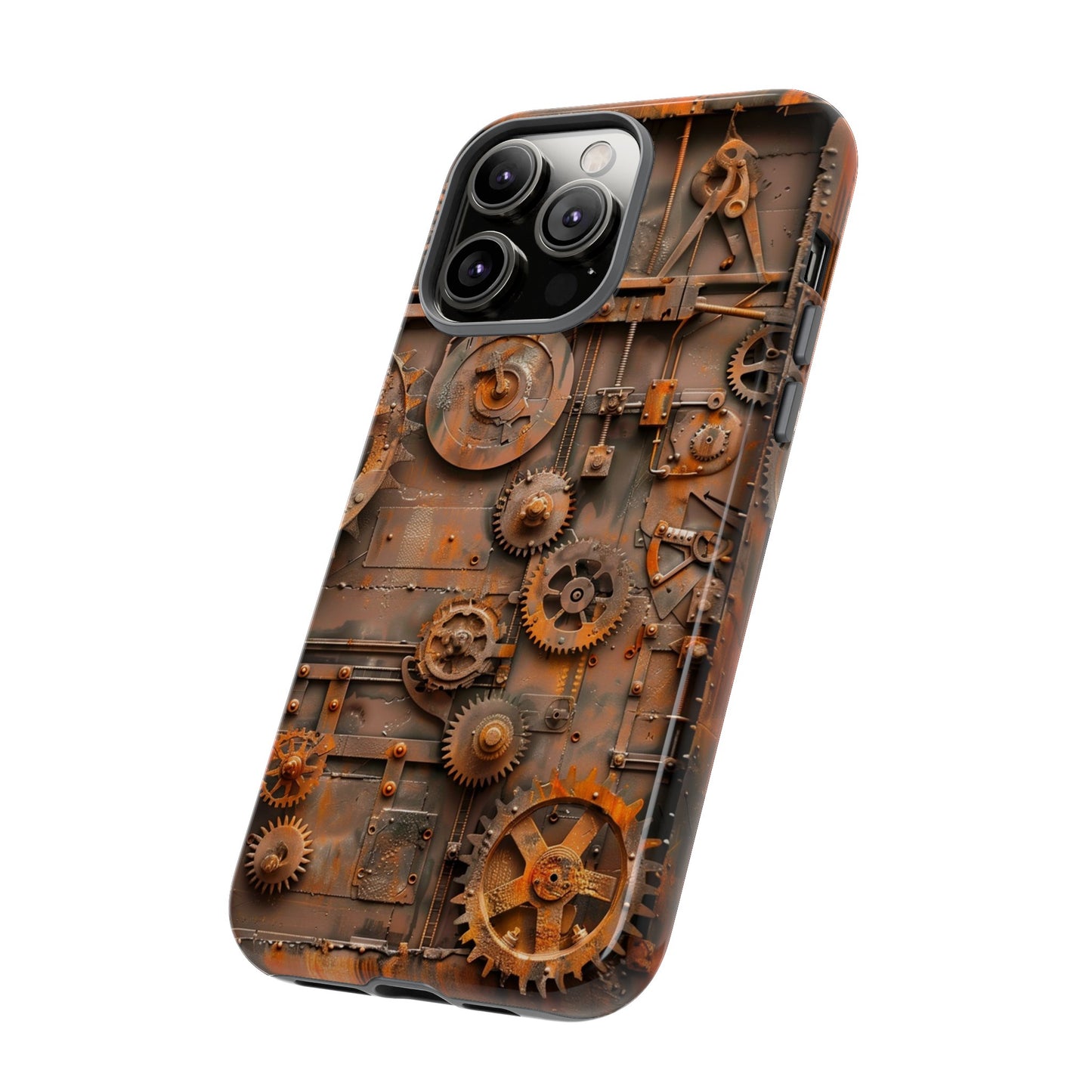 Rusted Steampunk Gearworks Phone Case for iPhone, Samsung Galaxy, and Google Pixel Devices