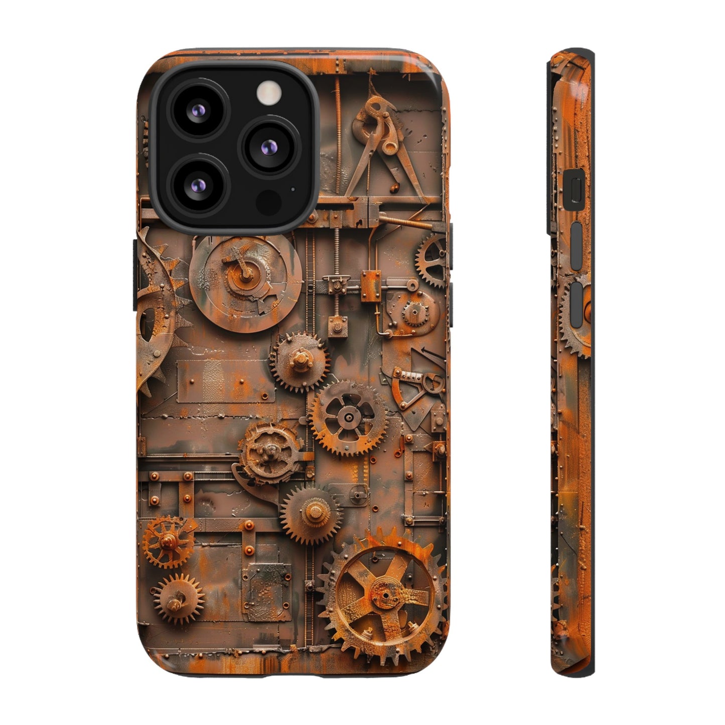 Rusted Steampunk Gearworks Phone Case for iPhone, Samsung Galaxy, and Google Pixel Devices