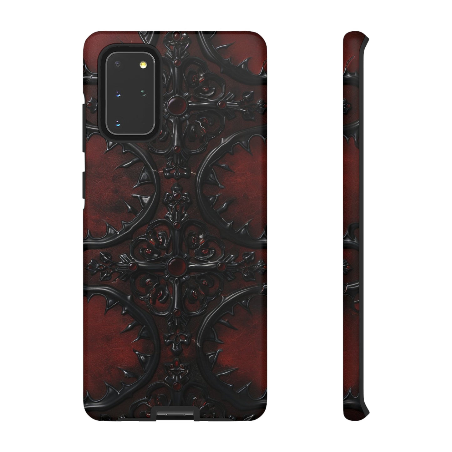 Vampiric Leather Phone Case for iPhone, Samsung Galaxy, and Google Pixel Devices - Gothic Ornate Design