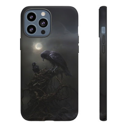 Gothic Raven Phone Case - Dark Crow Art for iPhone, Samsung Galaxy, and Google Pixel Devices