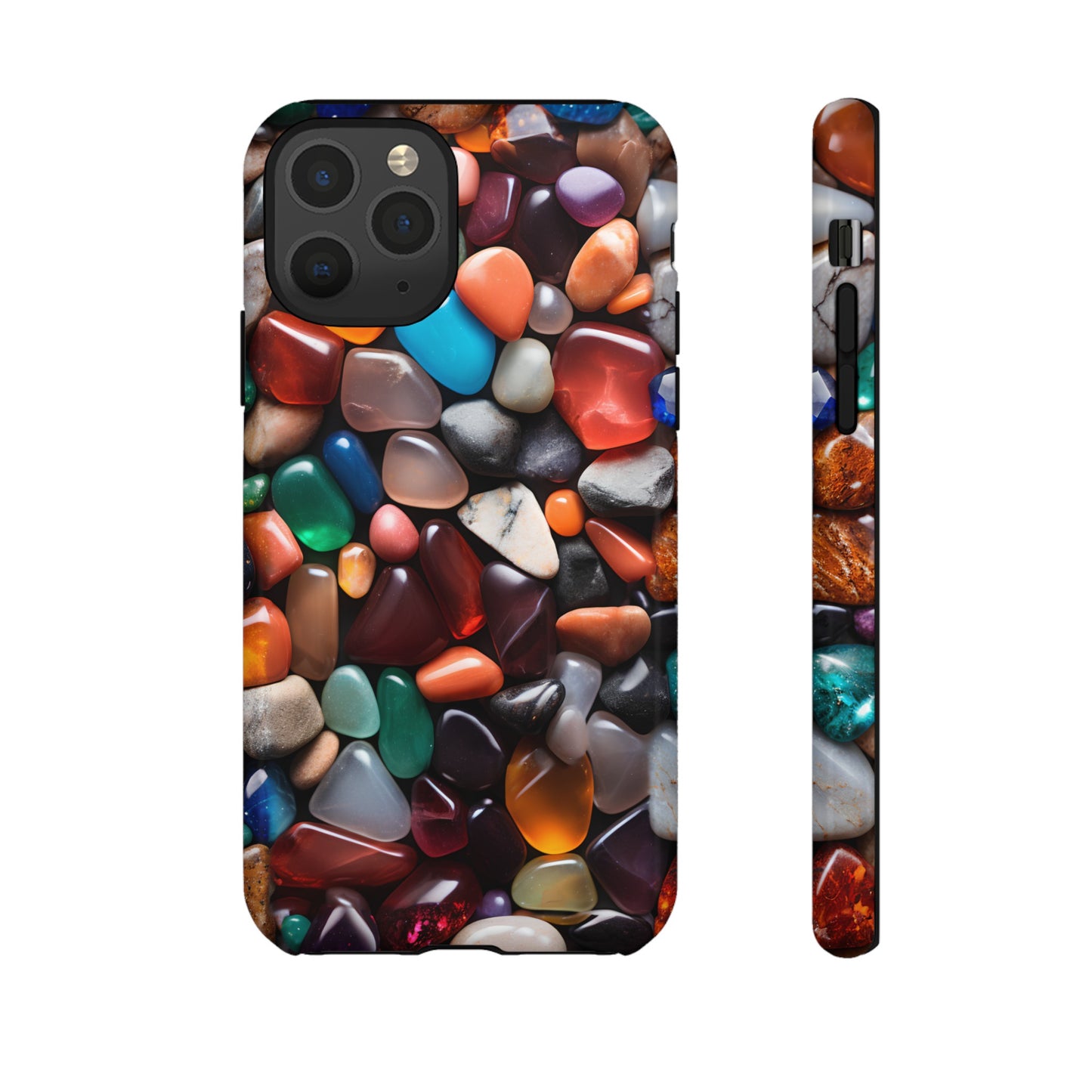 Colorful Stones Phone Case – Vibrant Polished Gemstone Design for iPhone, Samsung Galaxy, and Google Pixel Devices