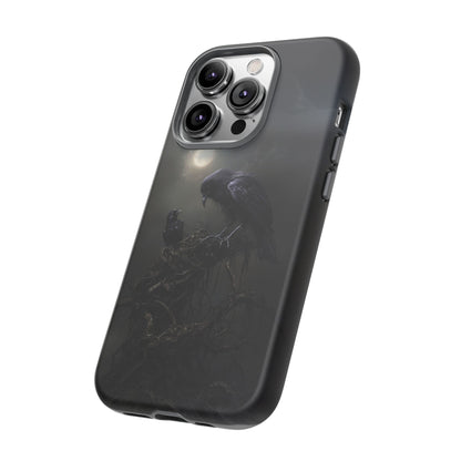 Gothic Raven Phone Case - Dark Crow Art for iPhone, Samsung Galaxy, and Google Pixel Devices