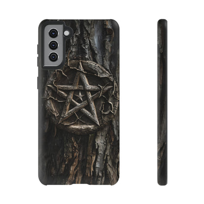 Pentacle Tree Phone Case – Wiccan Nature Magic Design for iPhone, Samsung Galaxy, and Google Pixel Devices