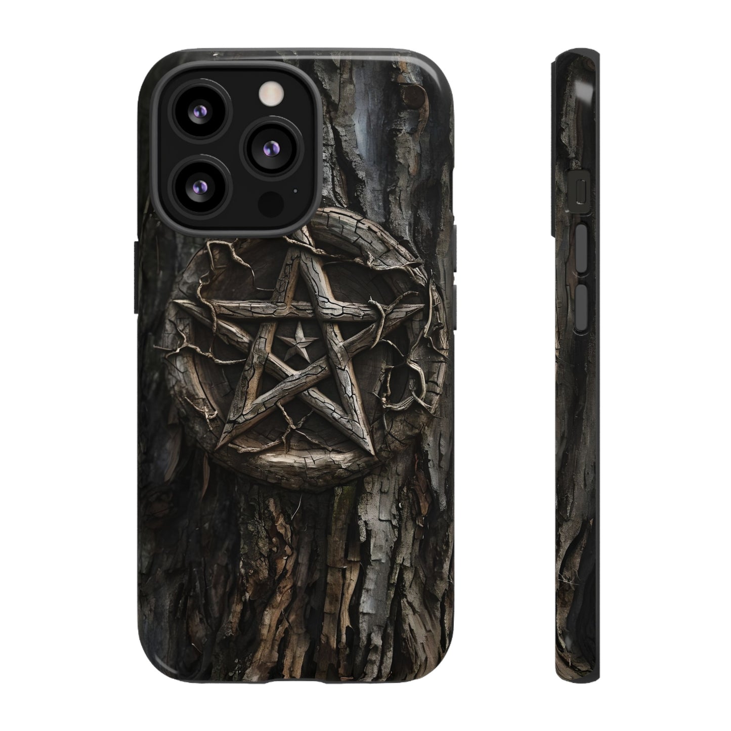 Pentacle Tree Phone Case – Wiccan Nature Magic Design for iPhone, Samsung Galaxy, and Google Pixel Devices