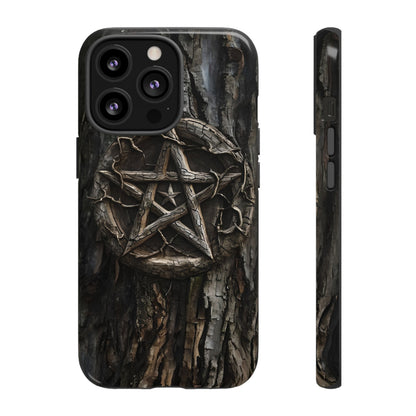 Pentacle Tree Phone Case – Wiccan Nature Magic Design for iPhone, Samsung Galaxy, and Google Pixel Devices