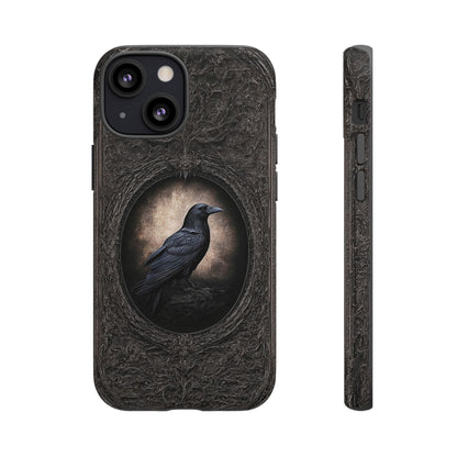 Gothic Raven Phone Case - Mysterious Dark Bird Design