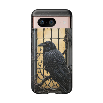 The Raven Phone Case – Edgar Allan Poe Inspired Gothic Design for iPhone, Samsung Galaxy, and Google Pixel Devices