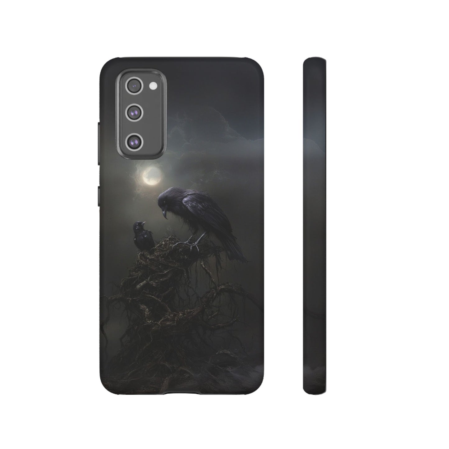 Gothic Raven Phone Case - Dark Crow Art for iPhone, Samsung Galaxy, and Google Pixel Devices