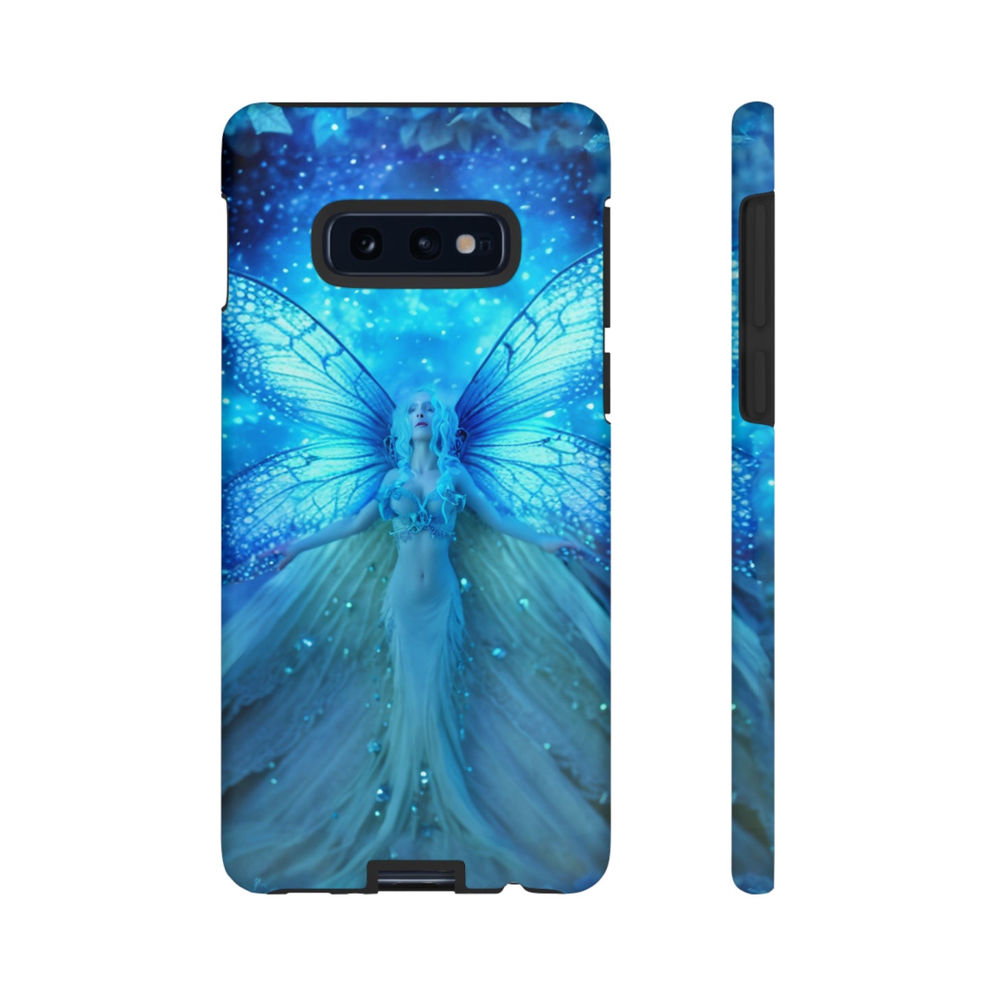 Blue Cosmic Fairy Phone Case – Enchanting Fae Design for iPhone, Samsung Galaxy, and Google Pixel Devices