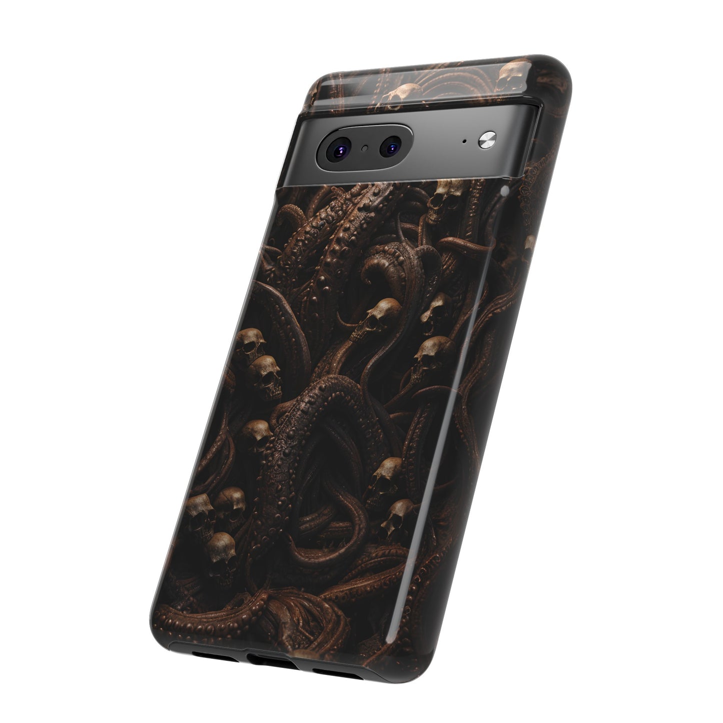 Skulls and Tentacles Phone Case – Lovecraftian Horror Design for iPhone, Samsung Galaxy, and Google Pixel Devices