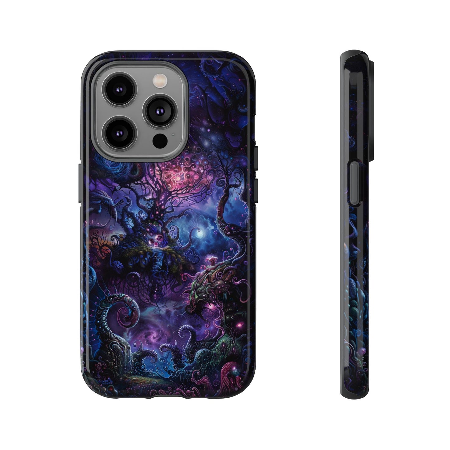 Trippy Psychedelic Alien Landscape Phone Case - Vibrant Abstract Design for iPhone, Samsung Galaxy and Google Pixel Devices