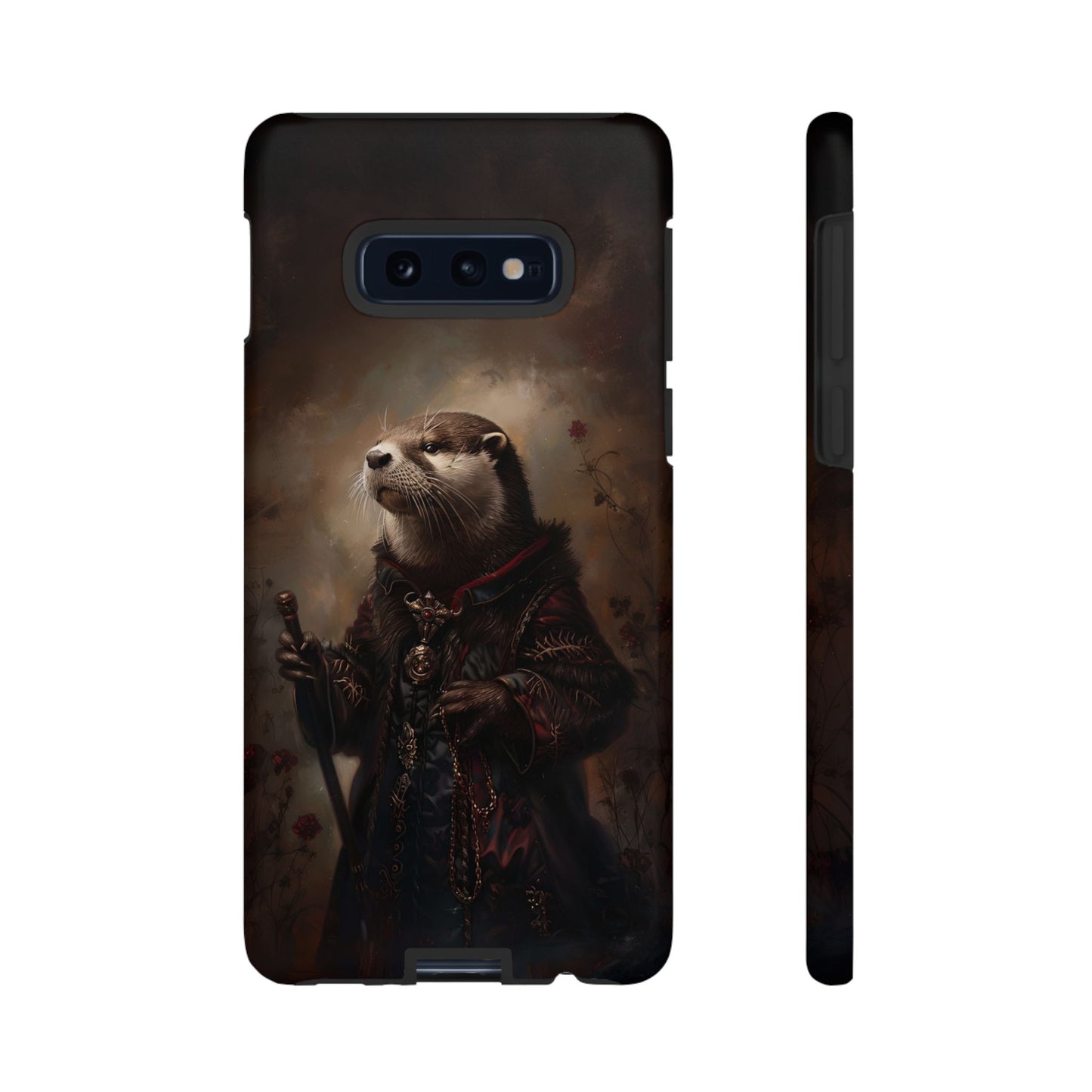 Noble Otter King Phone Case - Vintage Gothic Animal Art Design for iPhone, Samsung Galaxy, and Google Pixel Devices