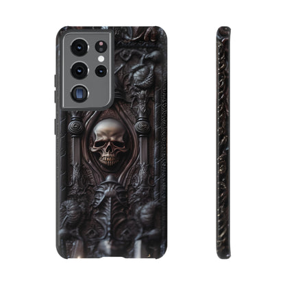 Dark Grimoire of Death Tough Phone Case – Gothic Skull Vampiric Design for iPhone, Samsung Galaxy, and Google Pixel Devices