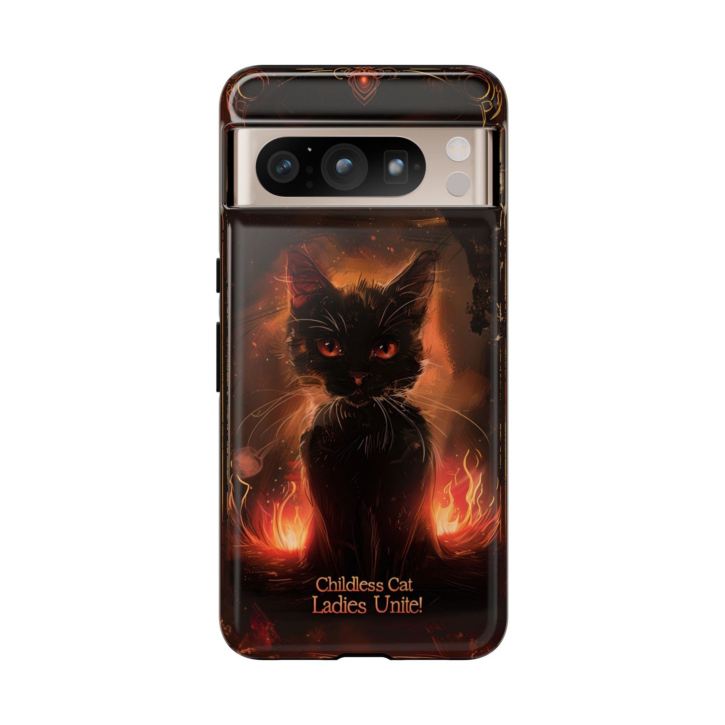 Childless Cat Ladies Unite Phone Case - Gothic Black Cat For iPhone, Samsung Galaxy, and Google Pixel Devices