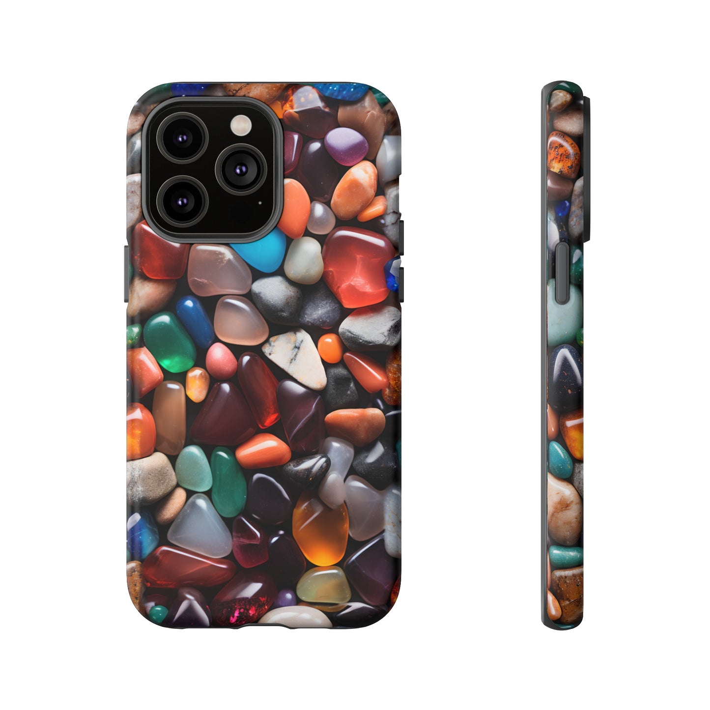 Colorful Stones Phone Case – Vibrant Polished Gemstone Design for iPhone, Samsung Galaxy, and Google Pixel Devices