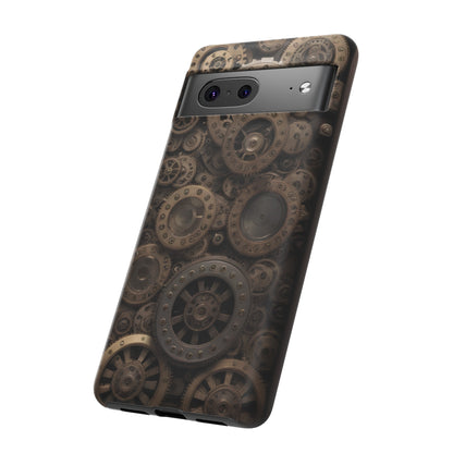 Gearworks 3 Phone Case – Steampunk Victorian Design with Gears and Clockwork for iPhone, Samsung Galaxy, and Google Pixel Devices