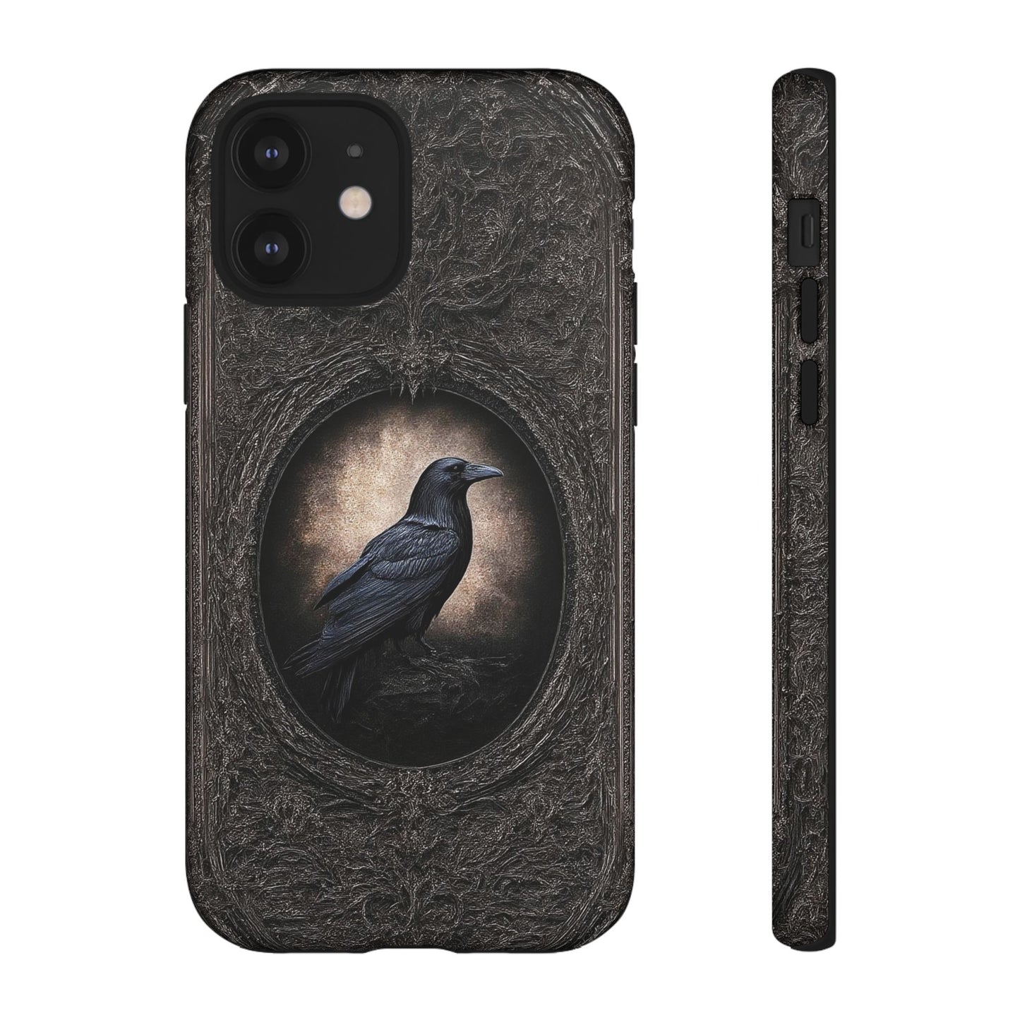 Gothic Raven Phone Case - Mysterious Dark Bird Design