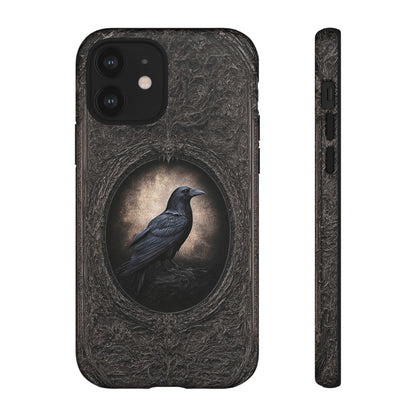 Gothic Raven Phone Case - Mysterious Dark Bird Design