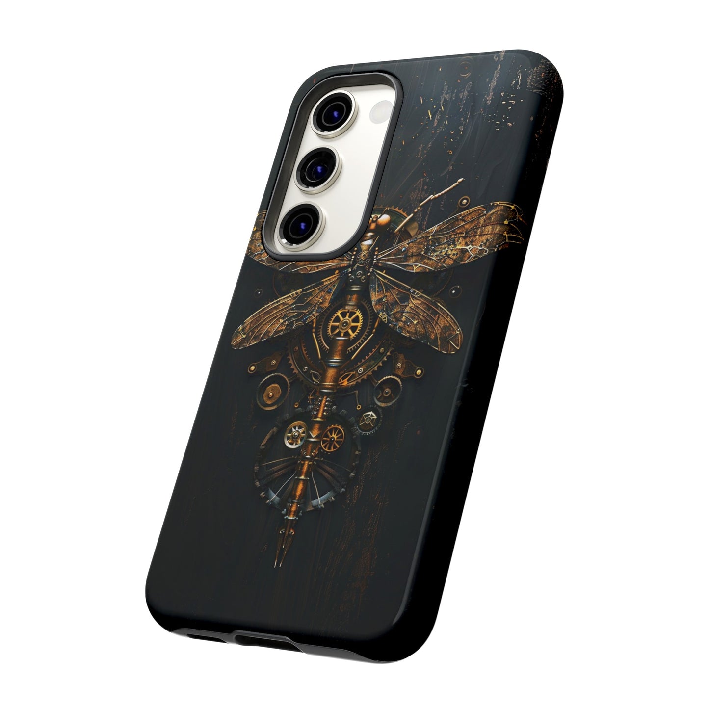 Steampunk Dragonfly Phone Case - Intricate Gear Design for iPhone, Samsung Galaxy, Google Pixel Devices