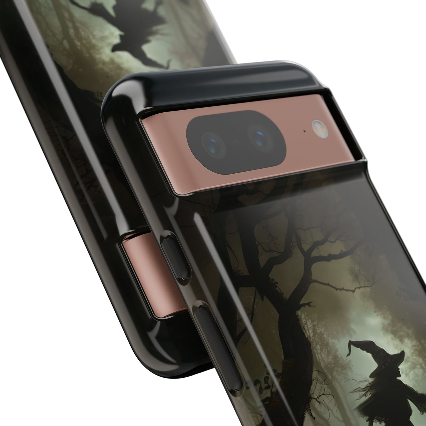 Spooky Witch Silhouette Phone Case - Halloween Dark Art Design for iPhone, Samsung Galaxy, and Google Pixel Devices