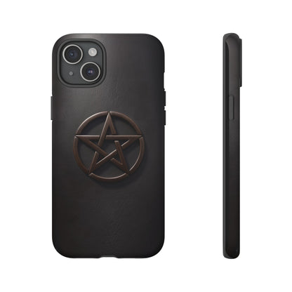 Simple Pentacle Tough Phone Case – Witchcraft Pentagram Design for iPhone, Samsung Galaxy, and Google Pixel Devices