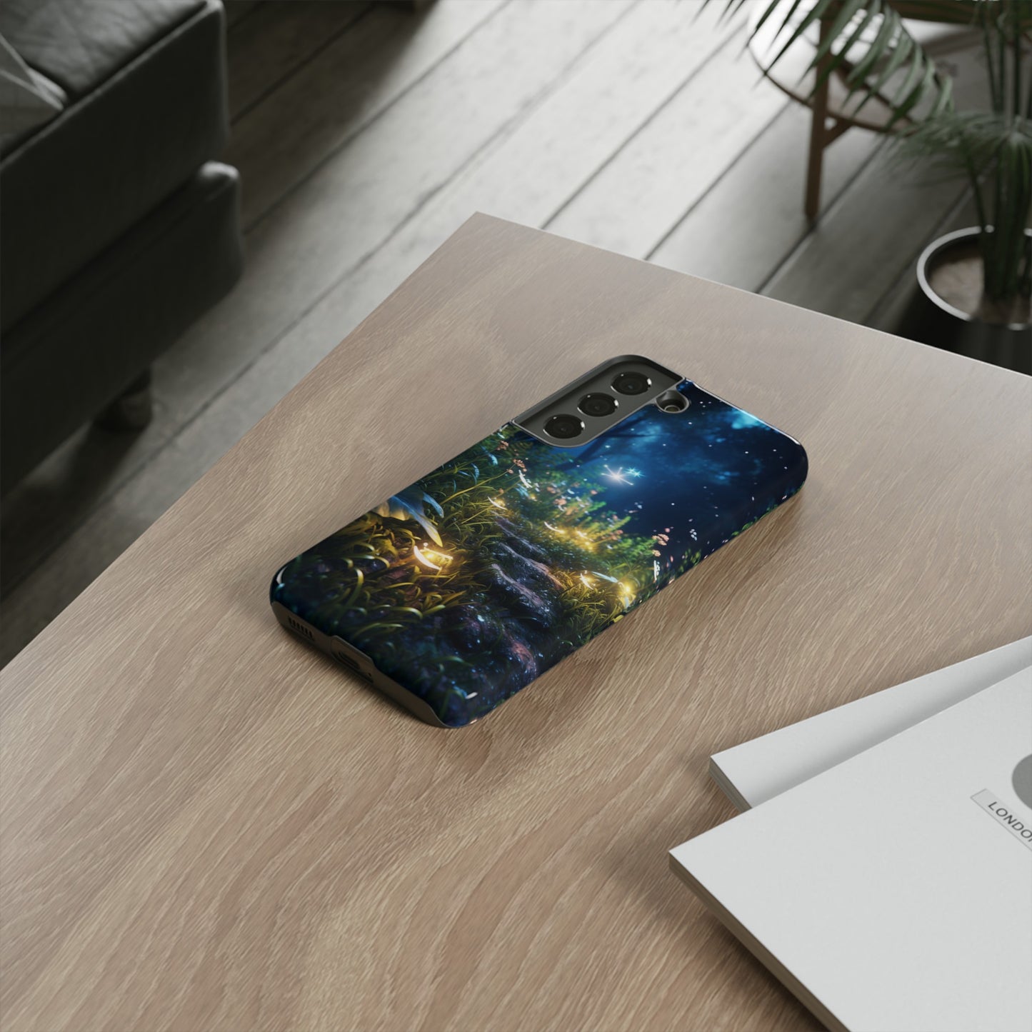 Fireflies in the Forest Tough Phone Case – Enchanting Summer Night Design for iPhone, Samsung Galaxy, and Google Pixel Devices