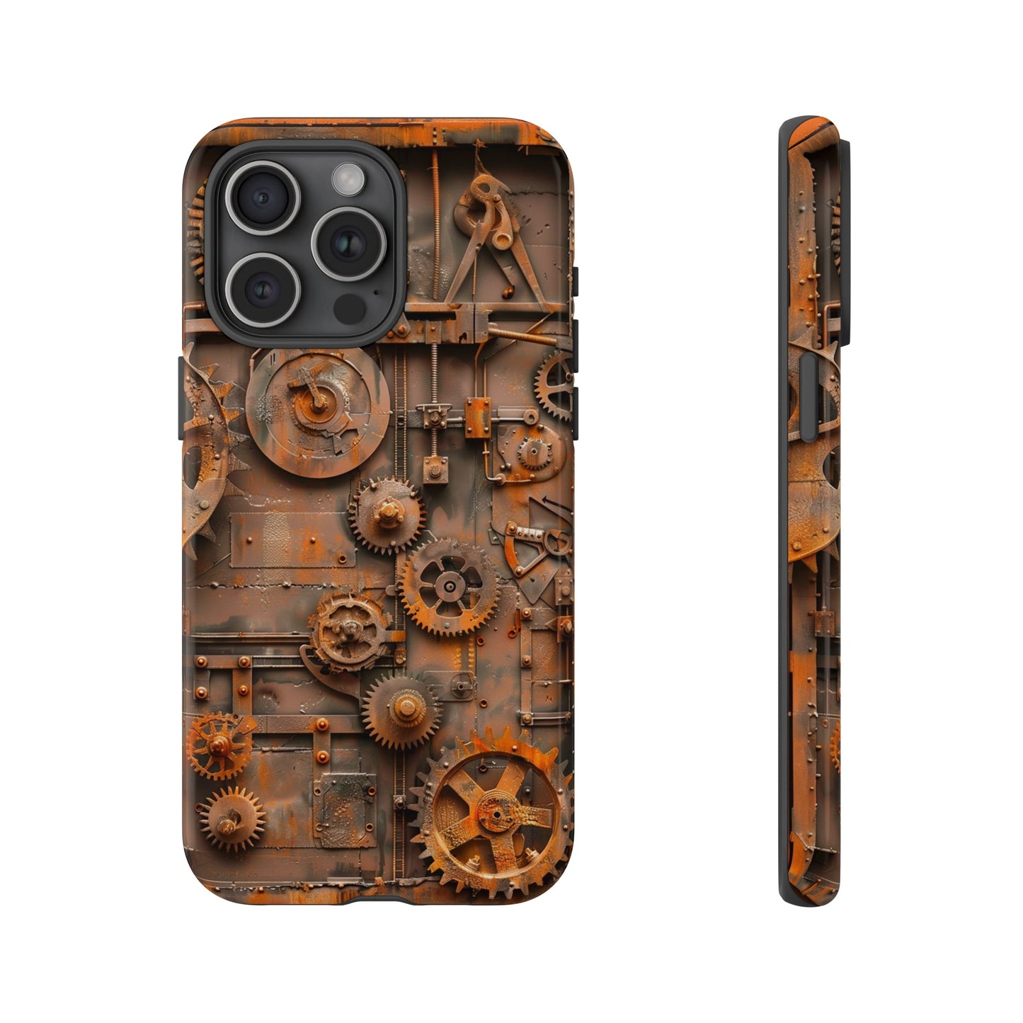 Rusted Steampunk Gearworks Phone Case for iPhone, Samsung Galaxy, and Google Pixel Devices