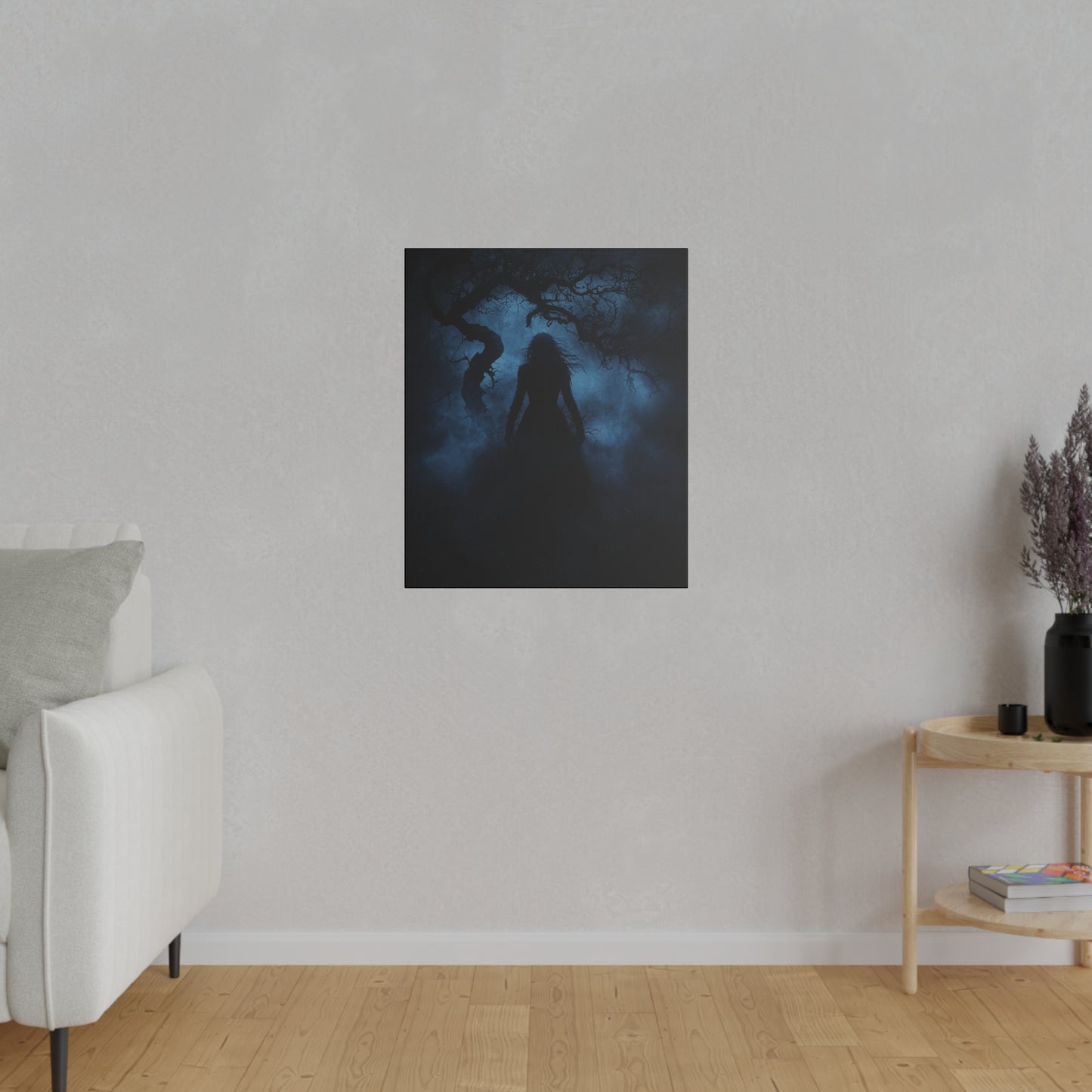 Haunting Silhouette - Dark Art Canvas Print - Mystical Gothic Home Decor