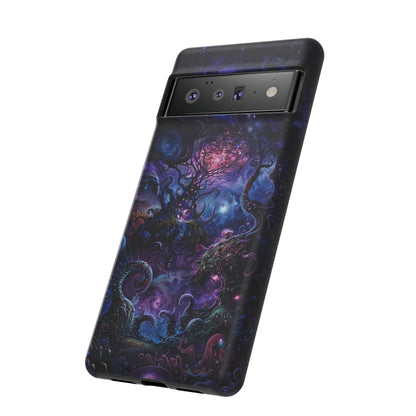 Trippy Psychedelic Alien Landscape Phone Case - Vibrant Abstract Design for iPhone, Samsung Galaxy and Google Pixel Devices