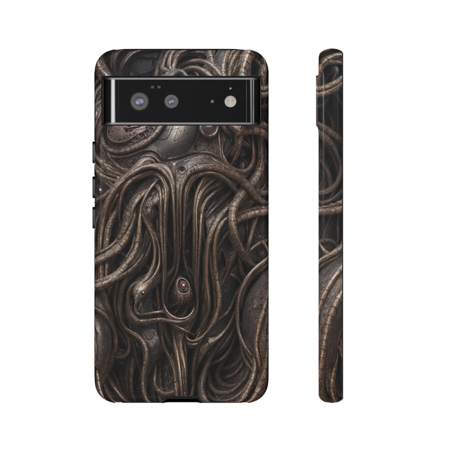 Biomechanical Horror 4 Phone Case – Futuristic Alien Design for iPhone, Samsung Galaxy, and Google Pixel Devices