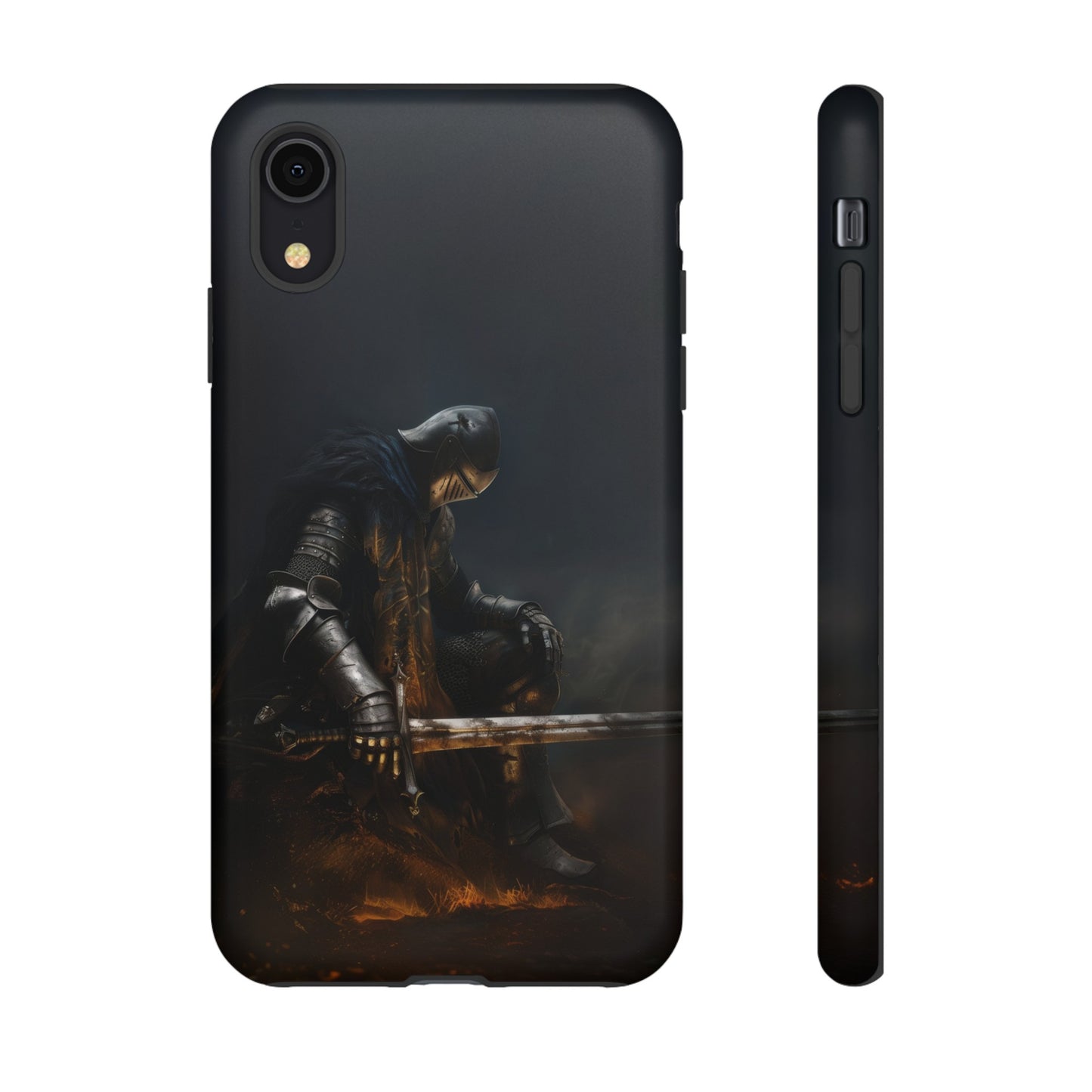 Dark Knight of the Abyss Phone Case - iPhone, Samsung Galaxy, Google Pixel - Epic Medieval Warrior Art, Protective Case, Fantasy Art