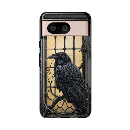 The Raven Phone Case – Edgar Allan Poe Inspired Gothic Design for iPhone, Samsung Galaxy, and Google Pixel Devices