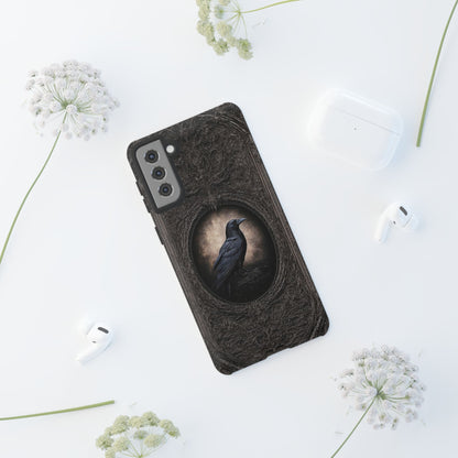 Gothic Raven Phone Case - Mysterious Dark Bird Design