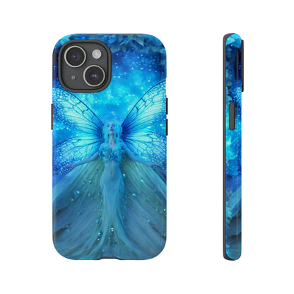 Blue Cosmic Fairy Phone Case – Enchanting Fae Design for iPhone, Samsung Galaxy, and Google Pixel Devices