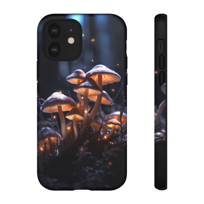 Glowing Mushrooms at Night Phone Case – Enchanting Fantasy Forest Design for iPhone, Samsung Galaxy, and Google Pixel Devices