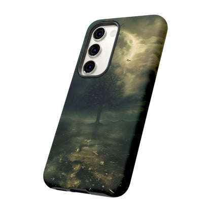 The Tree of Desolation Phone Case – Dark Fantasy Gothic Art with Full Moon for iPhone, Samsung Galaxy, and Google Pixel Devices